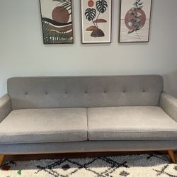 Beautiful Solid Wood Frame MCM Sofa Couch