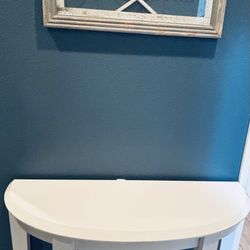 Farmhouse Wall Decor And Console Half Table 
