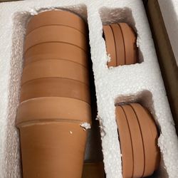 ALL FOUR 4 inch potted planters for plants / flowers 