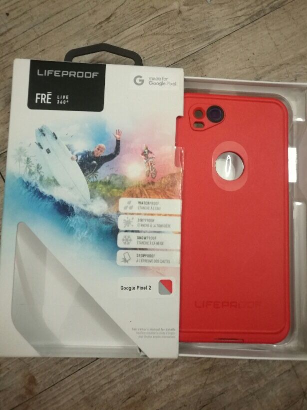 LIFEPROOF fre Google pixel 2 RED phone case