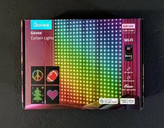 Govee RGBIC Multi-Color Smart Wi-Fi Curtain Lights (Brand New)