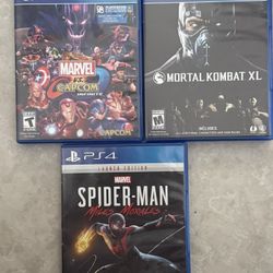 PS4 Games Bundle - Marvel, Mortal Kombat, Spider-Man