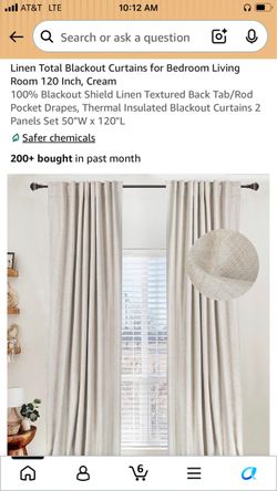 Blackout Curtains 120”
