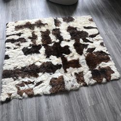 Authentic Vintage Signed Alpaca Rug From Peru