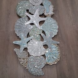 Beachy Starfish Shell Wall Art