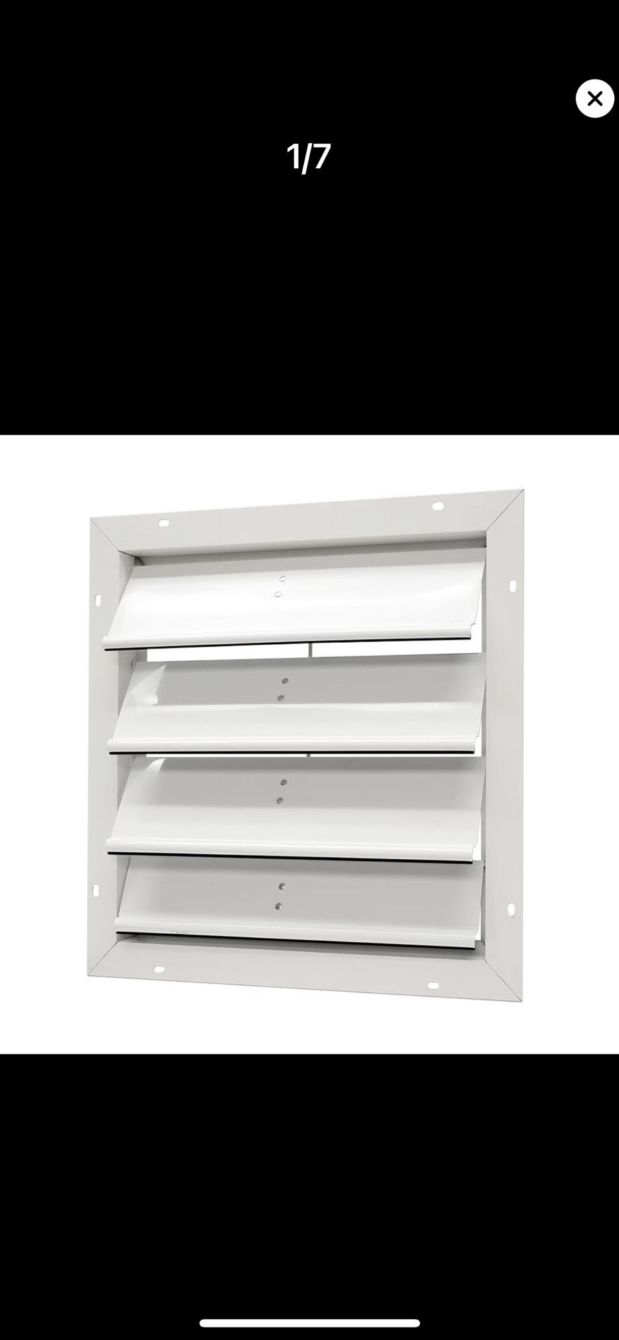 GAF Master Flow 19.25 in. x 19.25 in. Automatic Gable Vent Shutter for Power Attic Vents - Weather-Resistant, Compatible with GAF EGV/PG Series & Most