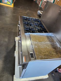 NSF/ETL NG/LPG Commercial Gas Range, 6 Open Burners & 24” Griddle, Standard Oven