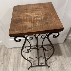 Wooden/iron End Table