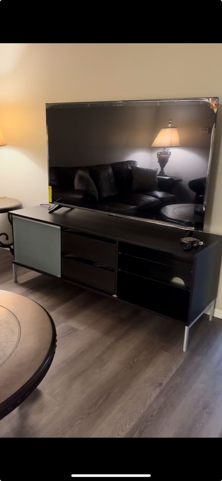 TV Table With Storage cabinets