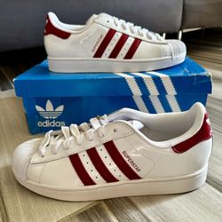 Adidas Originals Men's Superstar II Shoes - Victory Red White - Size 12