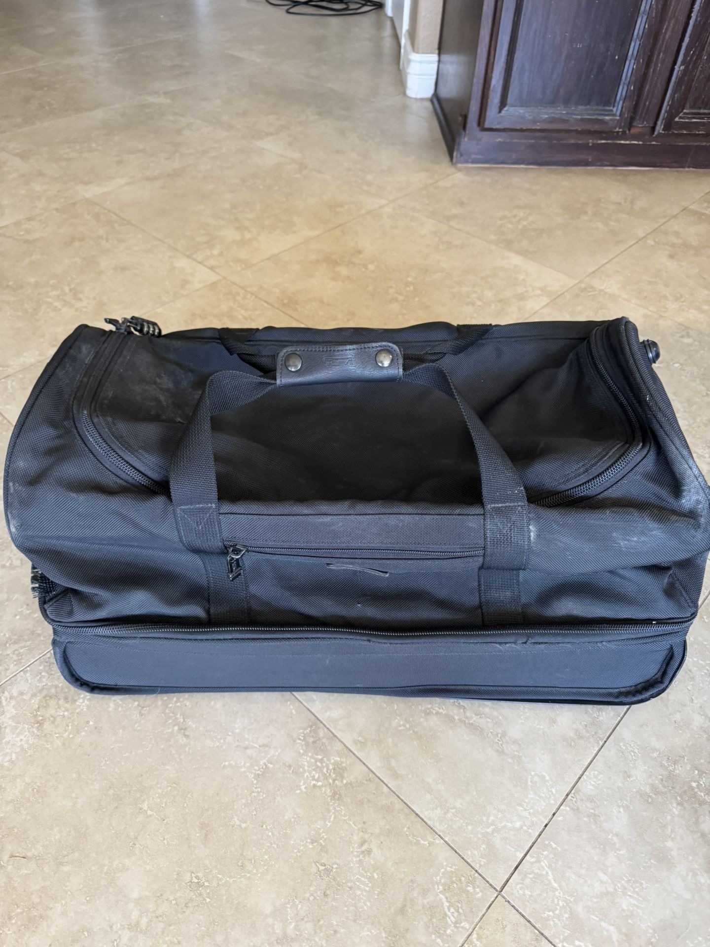 Tumi Black Alpha 3 Double Expansion Satchel