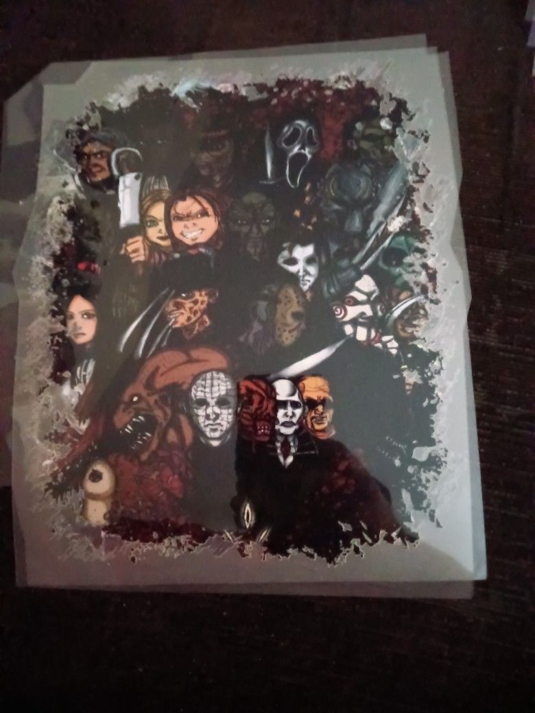 Iron On Horror Print