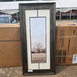 Framed Tree Landscape Wall Art Print