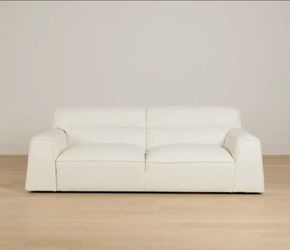 Leather sofa White
