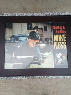 Mike Ness Cheating At Solitaire Signed Framed Poster