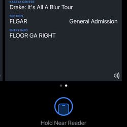 Drake Floor Seats Friday 29th
