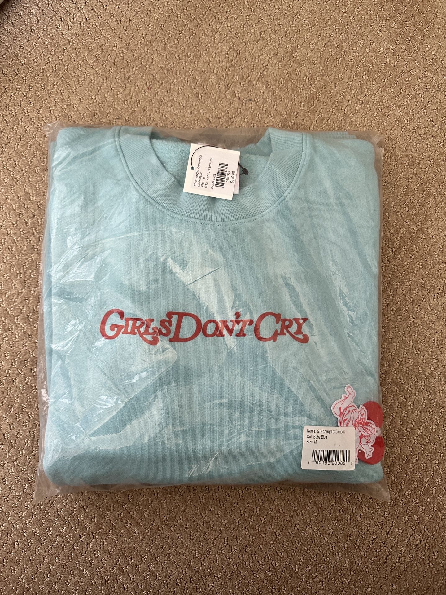 GirlsDonGirls Don't Cry GDC Angel Crewneck Blue