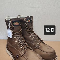 Thorogood Work Boots sz 12 D STEEL MOC TOE