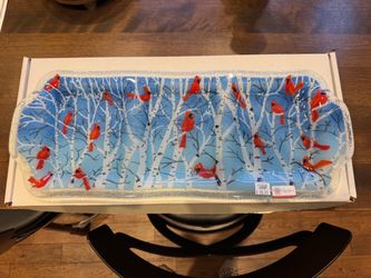 Peggy Karr Fused Glass Cardinal Tray Plate