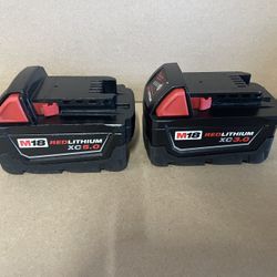 Milwaukee 2 Batteries (used)