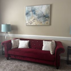 Sofa For Sale Tufted Red Velvet 