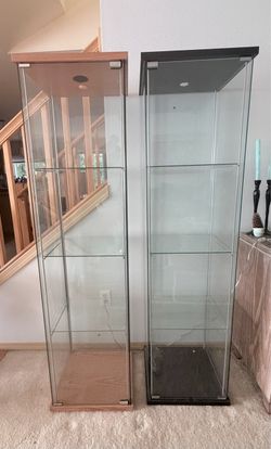 IKEA DETOLF glass display cabinets