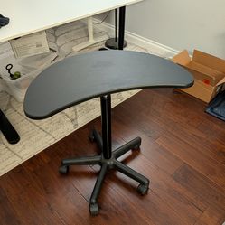 Adjustable Half Moon Portable Table