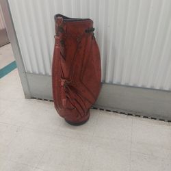 Vintage Walter Hagen Leather Golf Bag 
