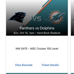 Panthers Vs Dolphins Tickets 