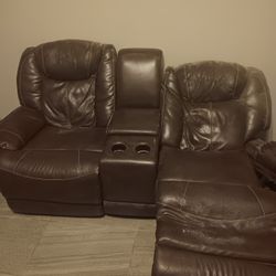 Double Leather Recliner