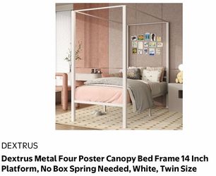 Canopy twin bed frame