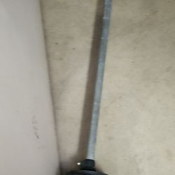 BARBELL AND TWO SETS OF CAST IRON WEIGHTS