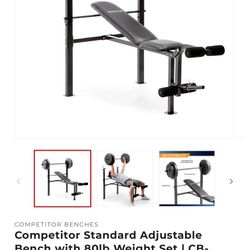 Competitor Weight Bench with 100lb.