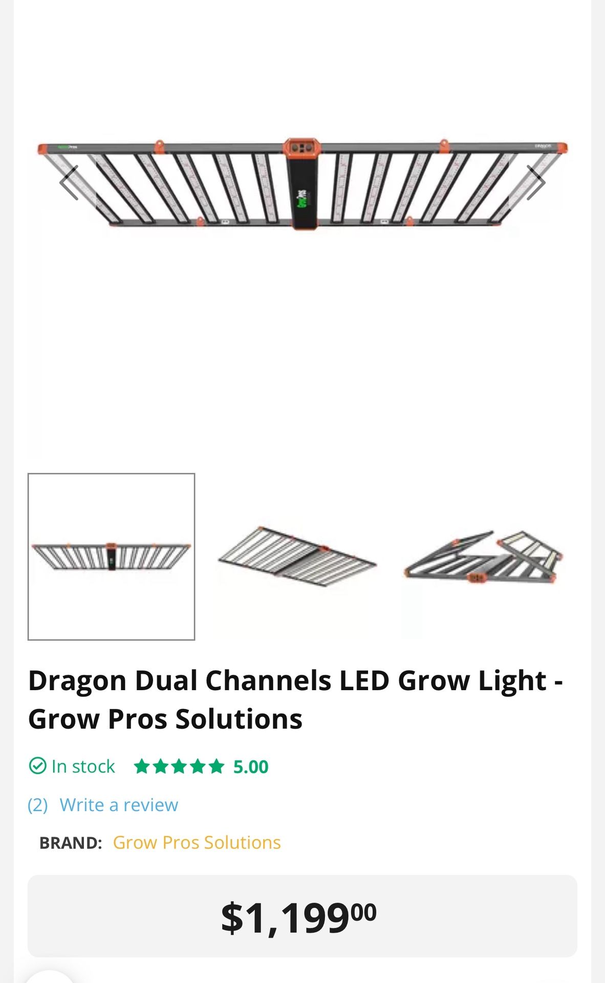 Led Grow Light Dragon Dual Channel Gro Pro Solutions
