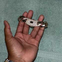 Monaco 8 inch 20mm plated- Cuban link bracelet 