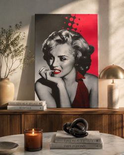 Marilyn Monroe Canvas Wall Art – Red Pop Art decor