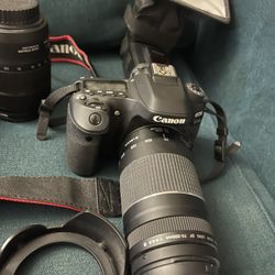 Canon 80d  Camera 3 Lens And Extra 