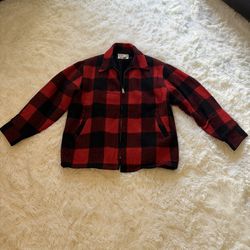 Vintage Woolrich 1960 Wool Jacket Buffalo Plaid Talon Zipper