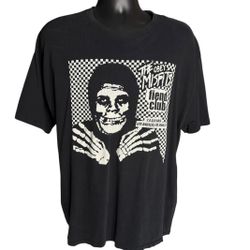 Obey The Misfits Fiend Club Skull Graphic Tee Black XL Punk Rock Band T-Shirt