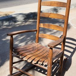 Rocking Chair Wood Antique 