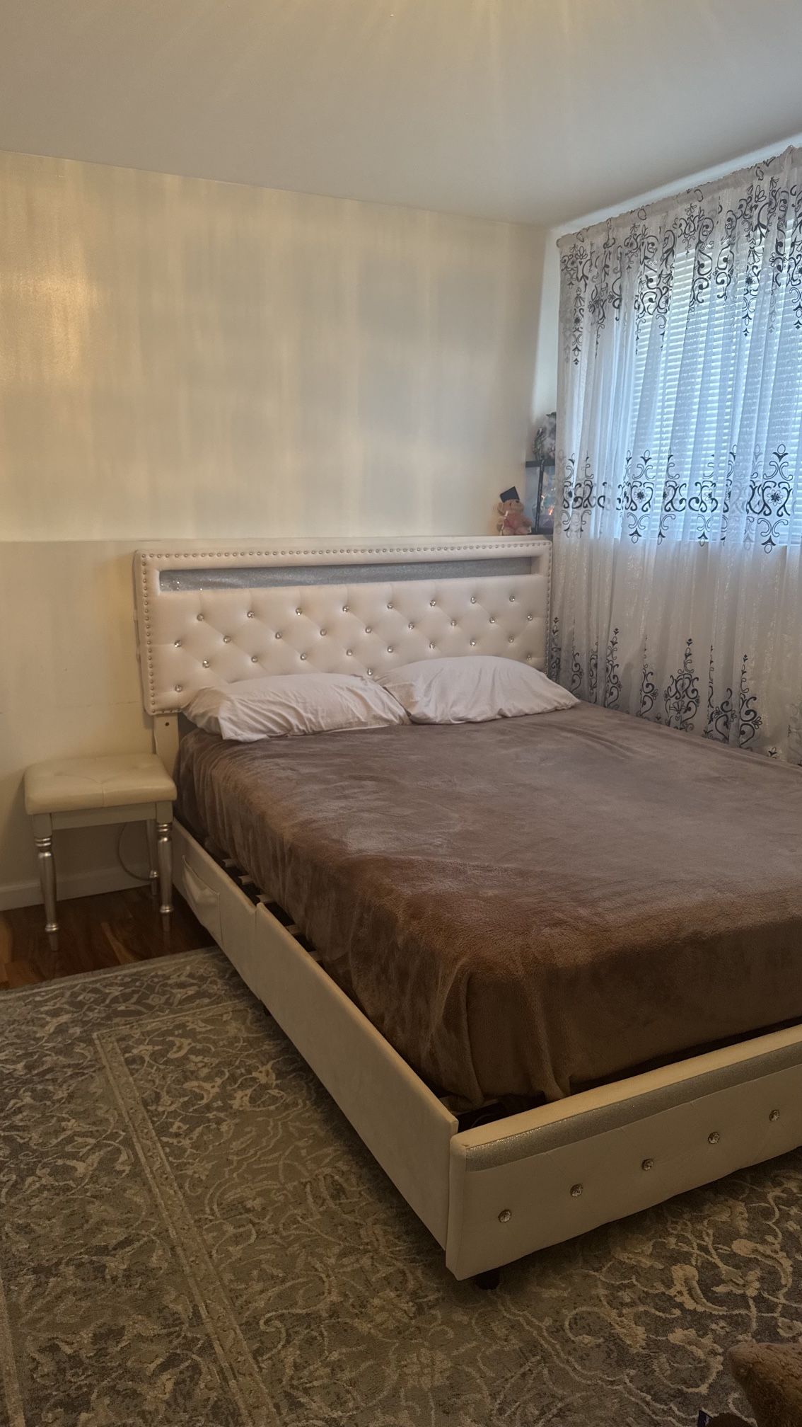Bed Without Mattress ( Included Chair )