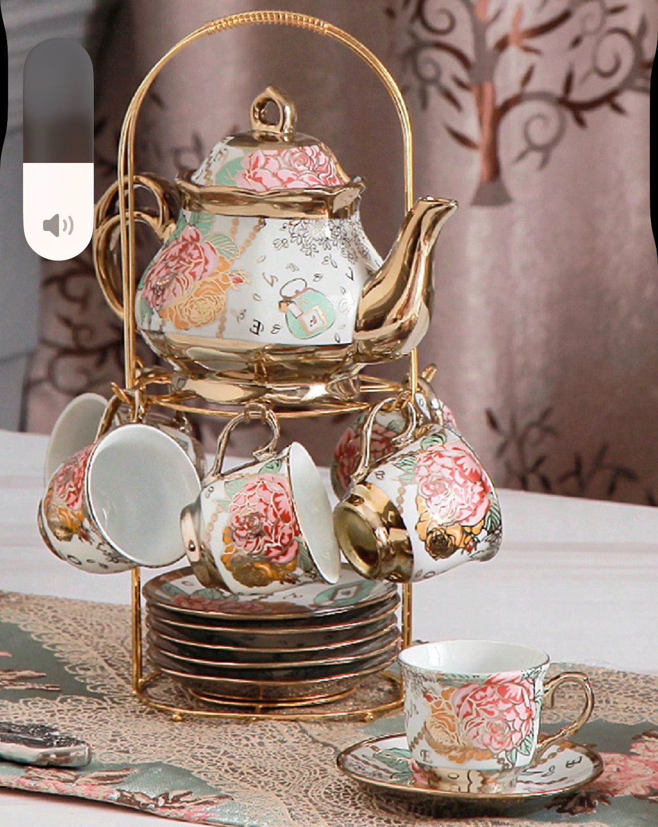 Set new box six cups and tea pot