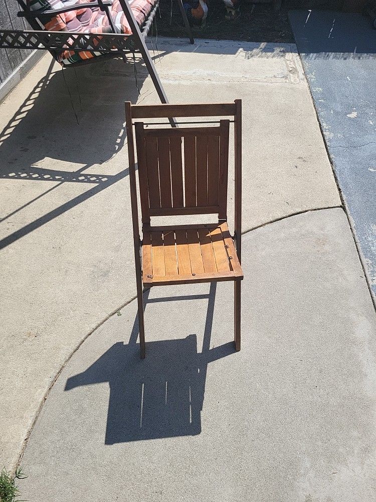 Vintage Wooden Folding Chairs