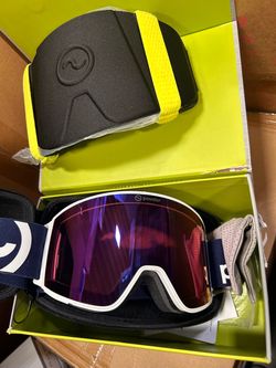 Powster Ski Goggles Snow OTG Snowboard Goggles Magnetic Interchangeable Lens Frameless UV Protection Anti-fog mobile Skating