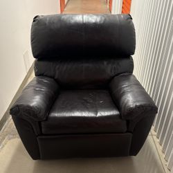 Brown Leather Recliner 