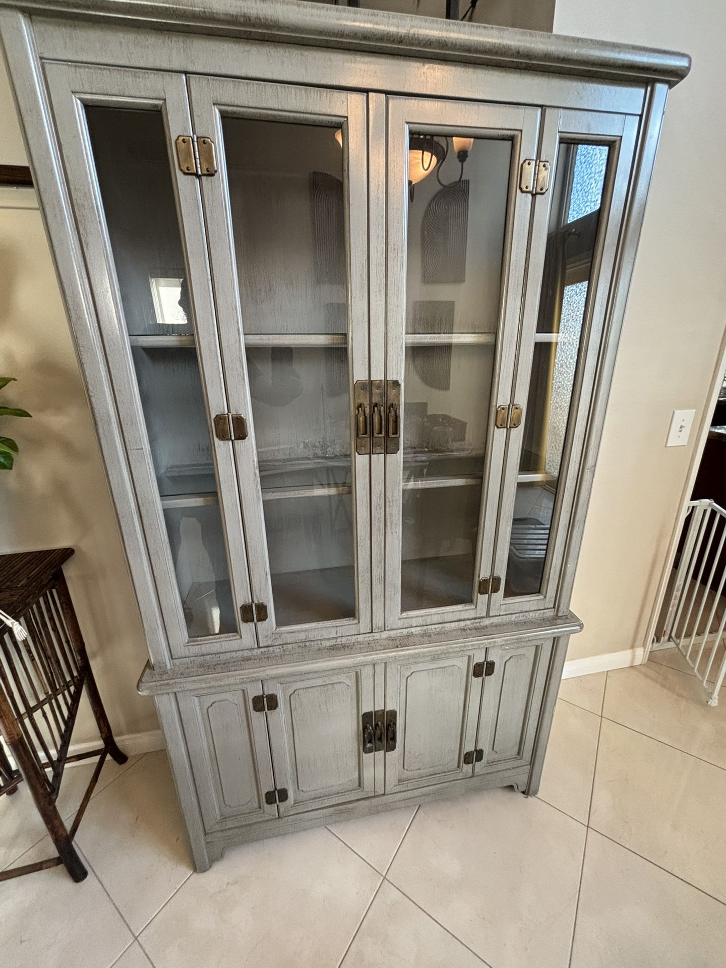 Vintage Cabinet With Brass Hardware