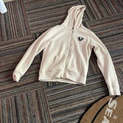 Tan And Blue True Religion Hoodie