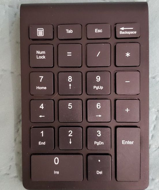 RF304 USB Numeric Keypad with 22 Keys Ultra-Thin Numeric Keypad with 2.4G USB Receiver Wireless Mini Keyboard for Notebook, PC, Laptop, MacBook