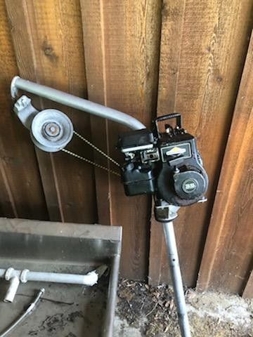 Heavy duty commercial shrimp crab pot puller gas