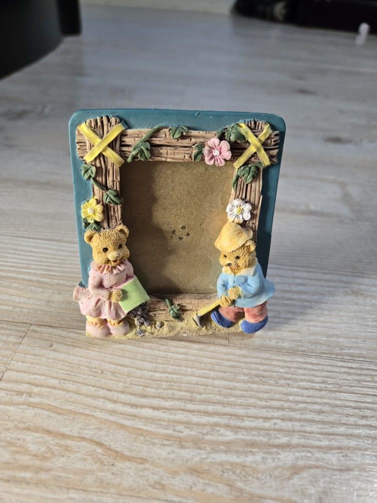 Vintage Bear Couple small Picture Frame